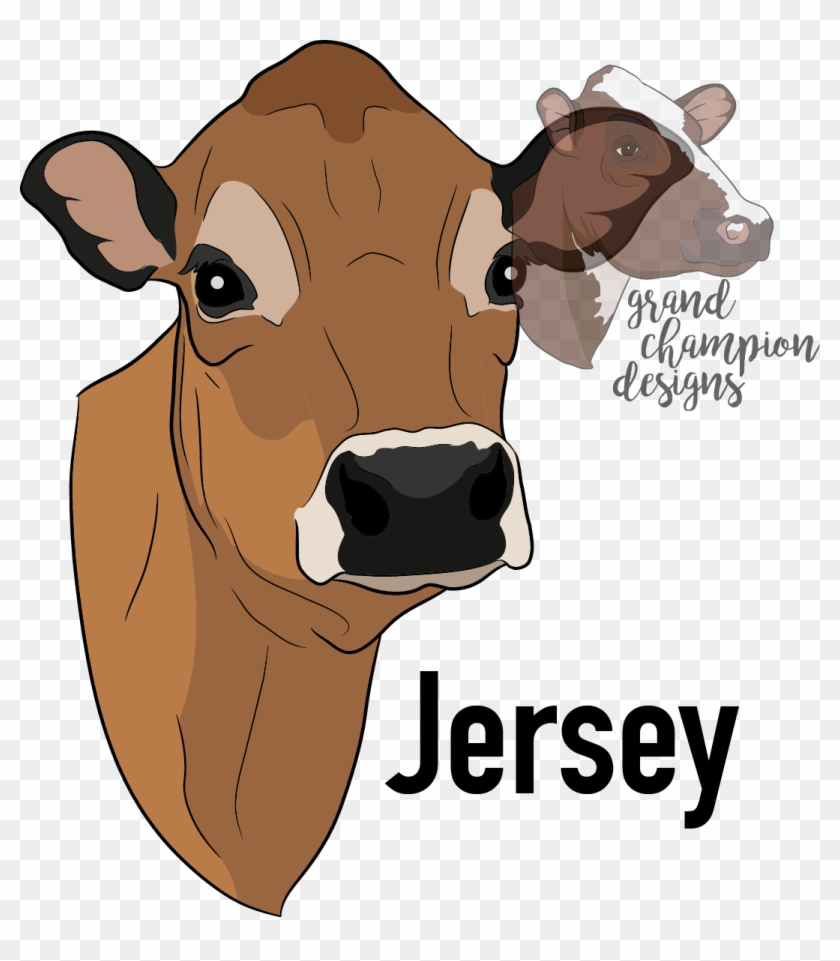 Carts Clipart Cow - Cartoon Jersey Cow - Png Download