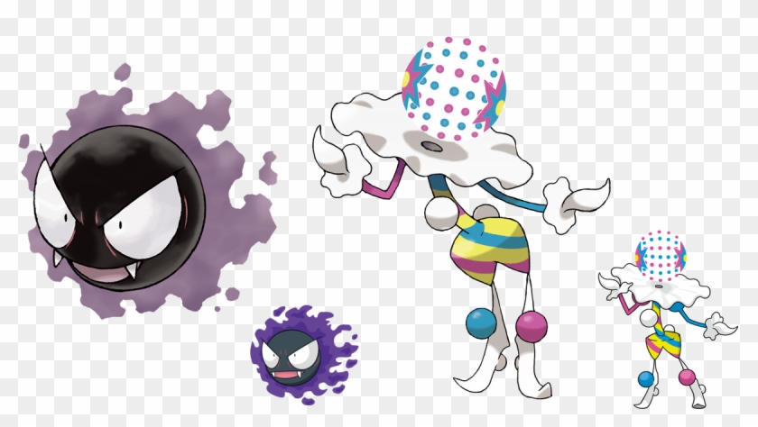 506kib, 1248x664, No Outline Ghosts - Gastly Pokemon Clipart #2032576