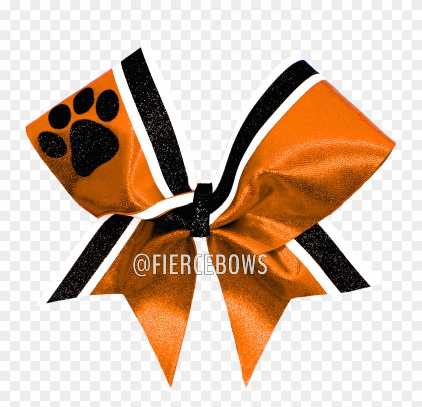 Mascot Border Twin Cheer Bow Fierce Bows - Cheerleading Clipart