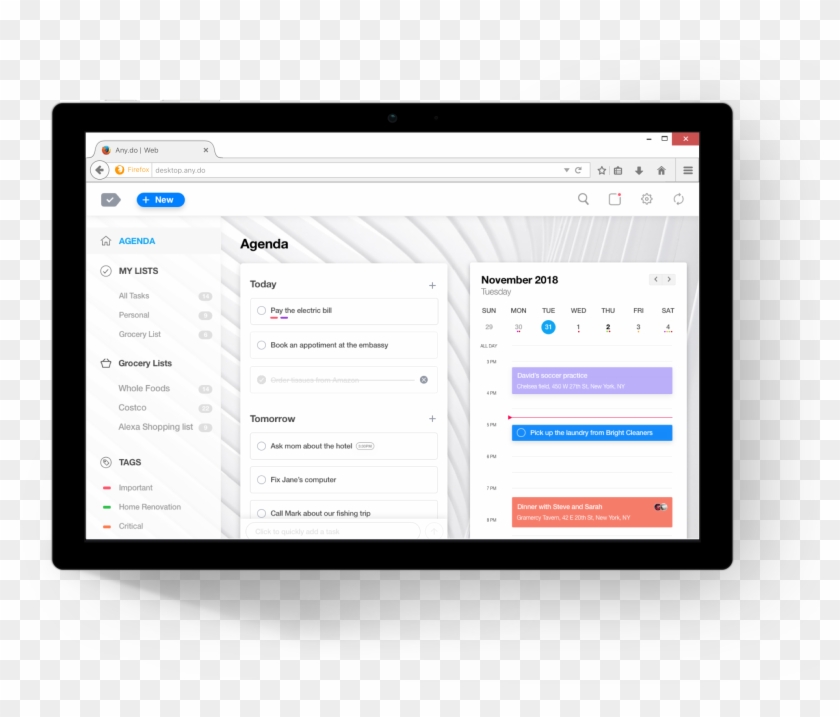 Enjoy A Powerful Daily Planner Straight From Your Desktop - Planner App Clipart #2033702