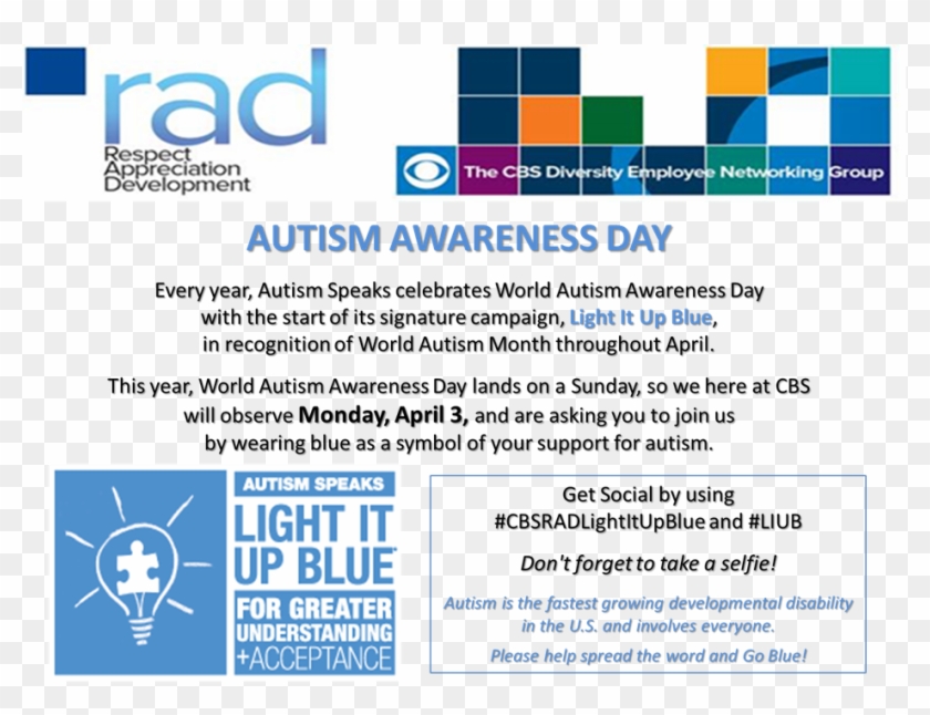 Cbs Lights It Up Blue For Autism Awareness - Light It Up Blue Autism Clipart