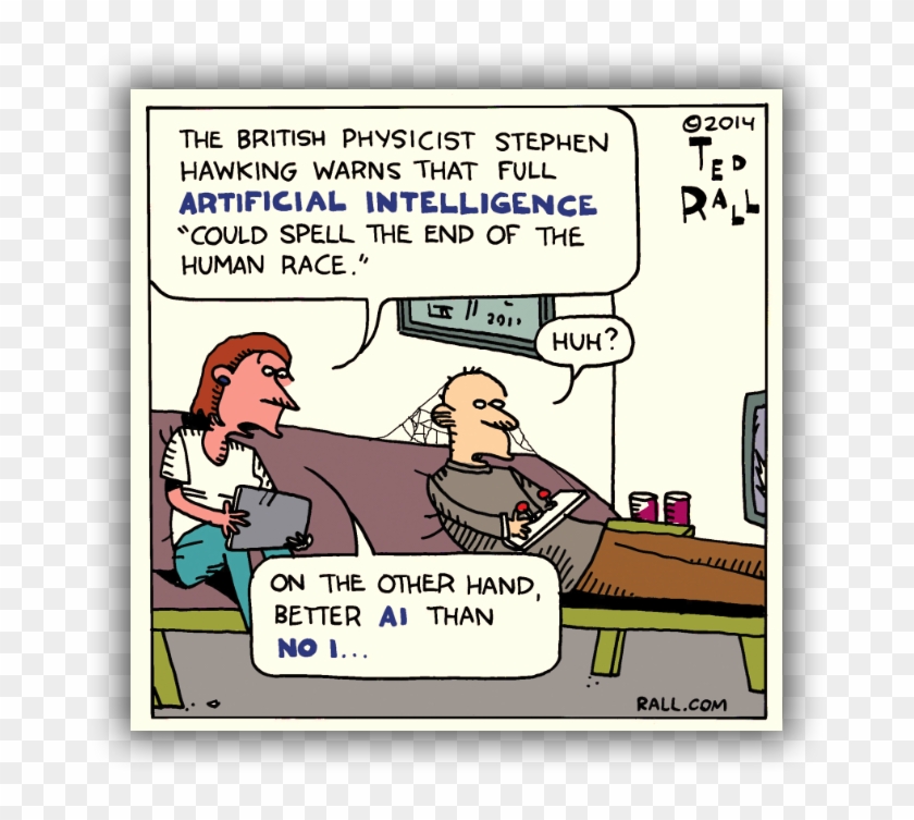 Stephen Hawking, Ai And No "i" - Cartoon Clipart #2035050