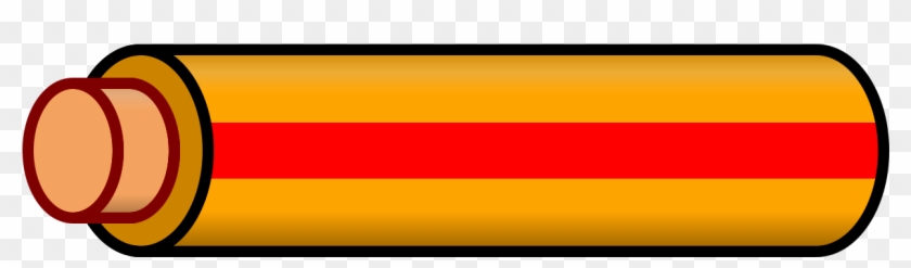 Wire Orange Red Stripe - Orange With Red Stripe Wire Clipart