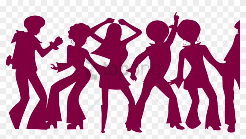 Free Png Download Seventies Dancers Silhouette Png - Cartoon People Dancing Clipart
