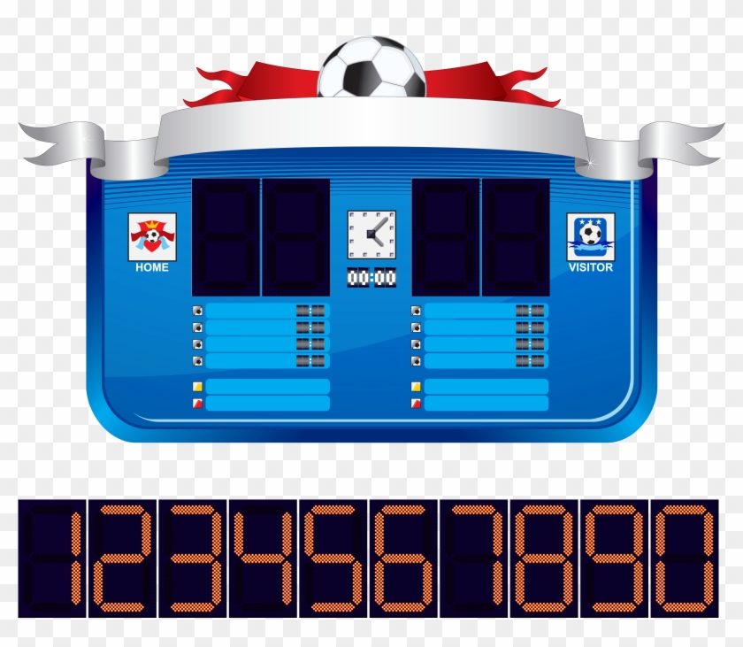 Football Scoreboard Png Clipart - Marcador De Futbol Vector Transparent Png