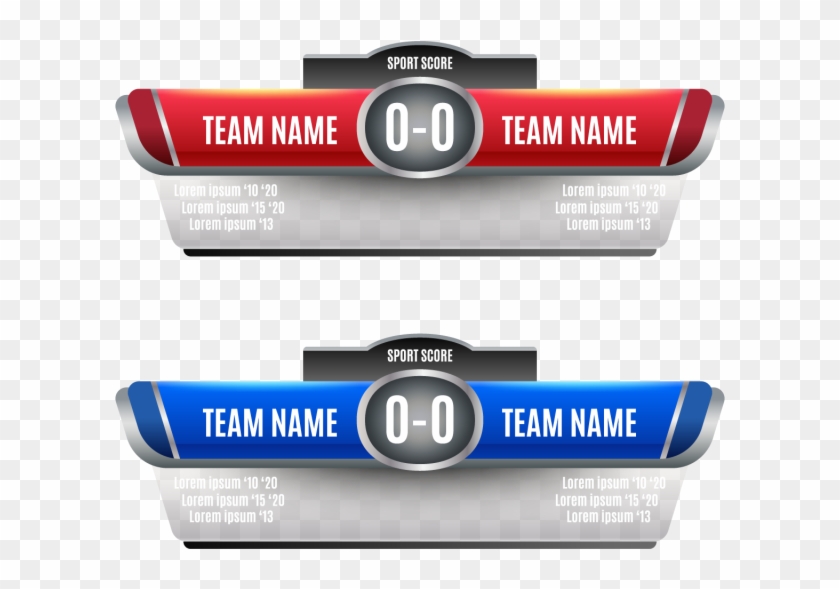 Scoreboard Elements Design For Football And Soccer, - Soccer Scoreboard Graphics Png Clipart #2035898