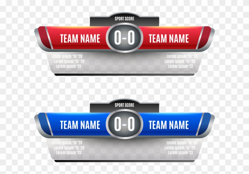 Scoreboard Elements Design For Football And Soccer, - Soccer Scoreboard Graphics Png Clipart