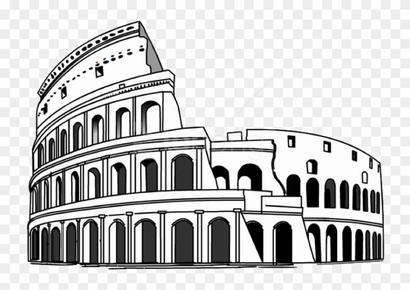 Free Png Colosseum Png Images Transparent - Drawing Picture Of Monuments Clipart #2035931