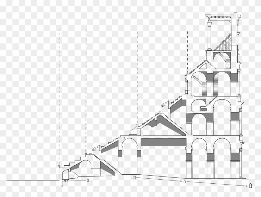 Colosseum Profile Plain Clipart