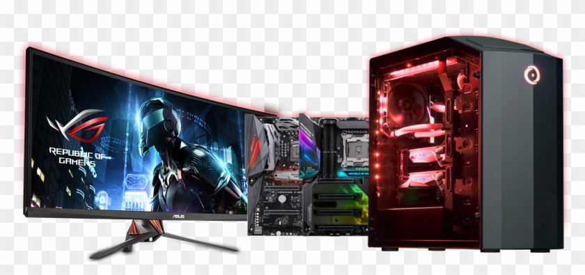 Powered By Asus - Gaming Computer Png Clipart