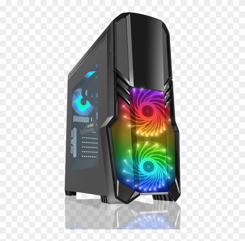 Cit G Force Black/rgb Window Midi Tower Case With Built - Gaming Pc For Fortnite Clipart #2036632