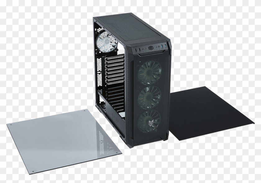Both M - Pc Case No Side Panel Clipart