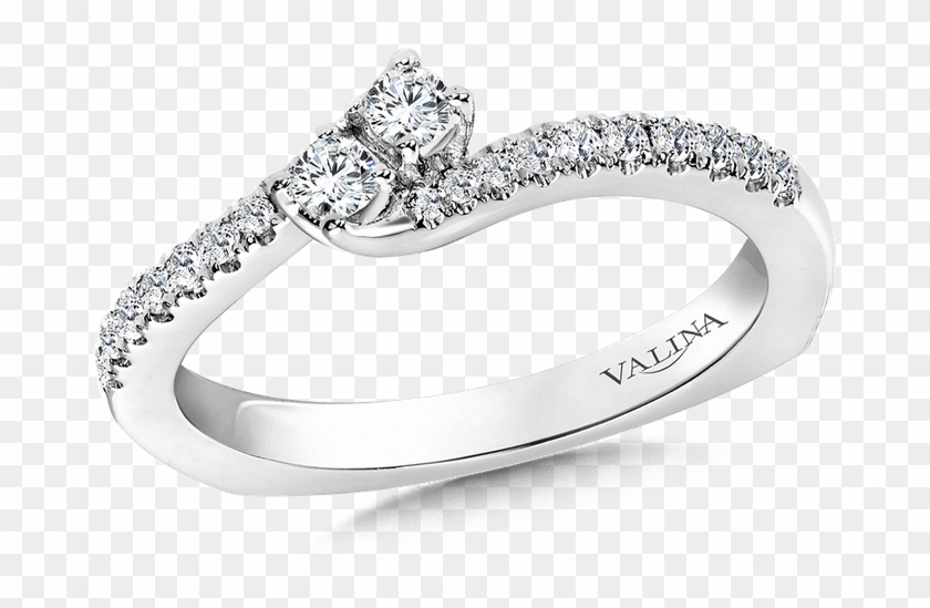 Valina Two-stone Diamond Engagement Ring Moutning In - Pre-engagement Ring Clipart #2036946
