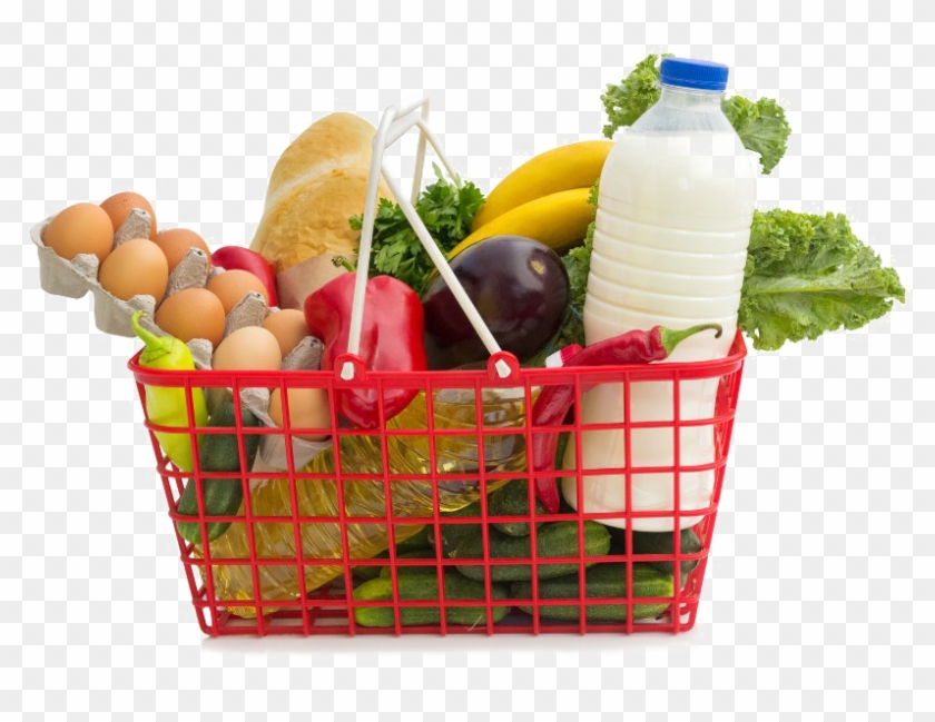 Share This Image - Basket Of Groceries Clipart #2037165