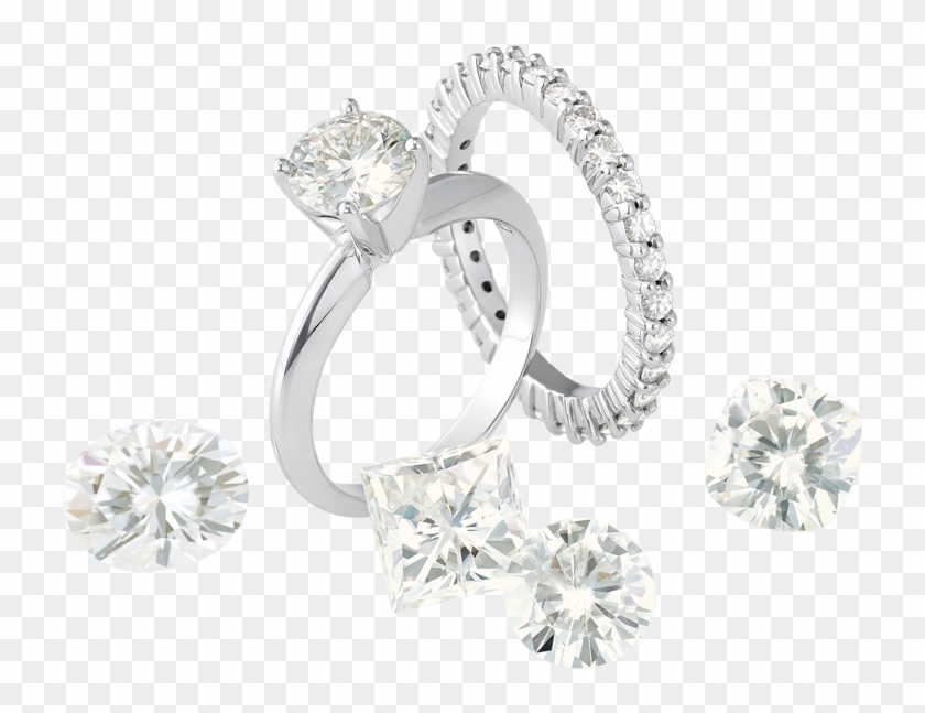 Forever One Moissanite Melee Mounting Loose Stones - Earrings Clipart #2037260