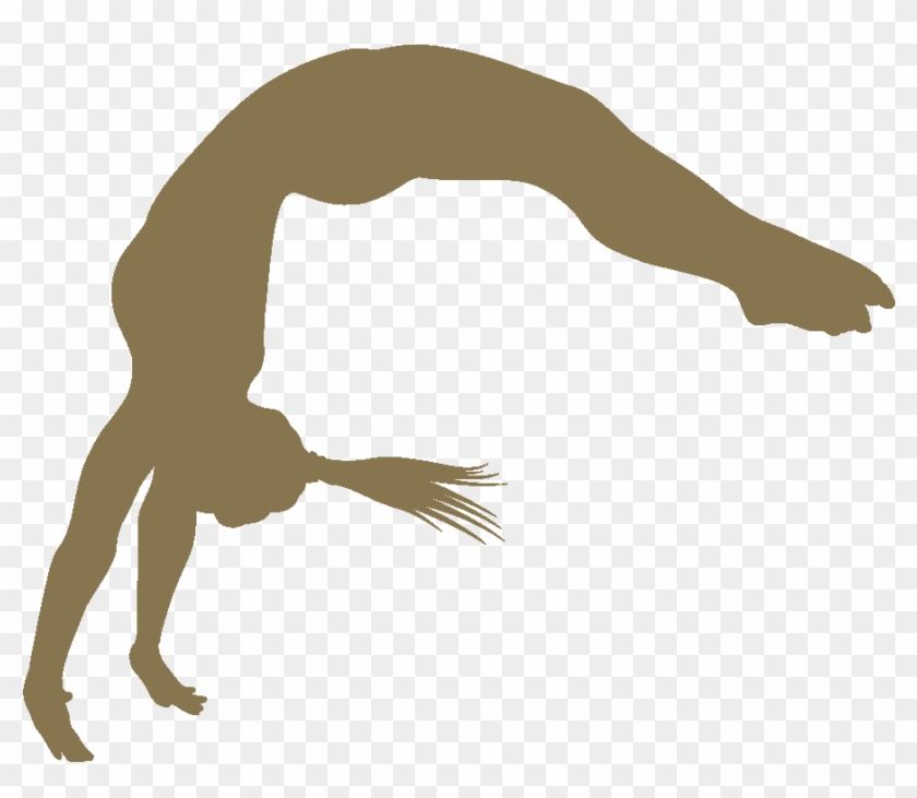 Free Download Gymnastics Flip Silhouette Clipart Artistic - Back Handspring Gymnastics Silhouette - Png Download
