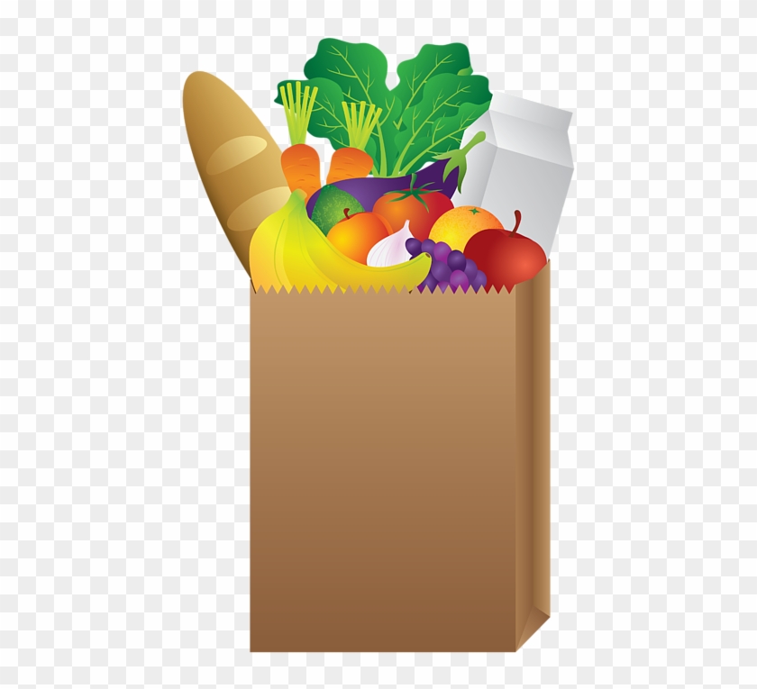 Click And Drag To Re-position The Image, If Desired - Bag With Food Clipart - Png Download #2037560