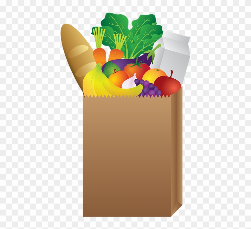 Click And Drag To Re-position The Image, If Desired - Bag With Food Clipart - Png Download