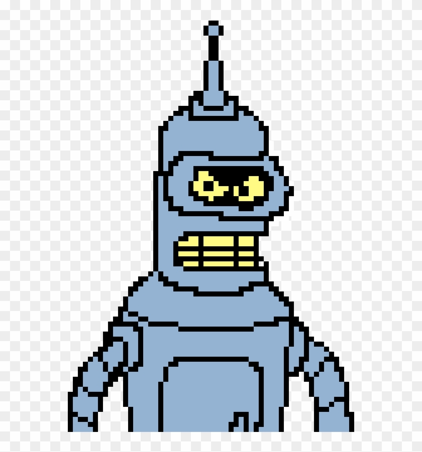 Bender - Bender Pixel Art Clipart #2037751