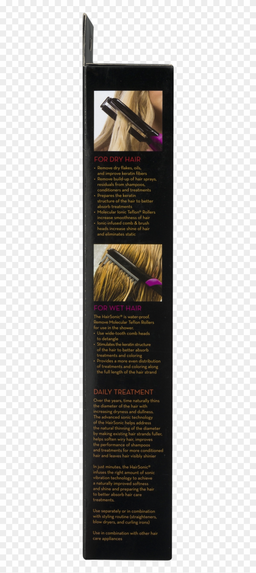 Hair Sonic Plus Ionic Infused Comb & Brush Head Attachements, - Eye Liner Clipart