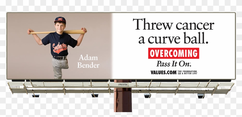 Adam Bender Threw Cancer A Curve Ball When He Decided - Billboard Inspiration Clipart #2038783
