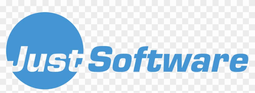 Just Software Logo Blauer Kreis Auf Transparentem Hintergrund - Software Logo Png Clipart