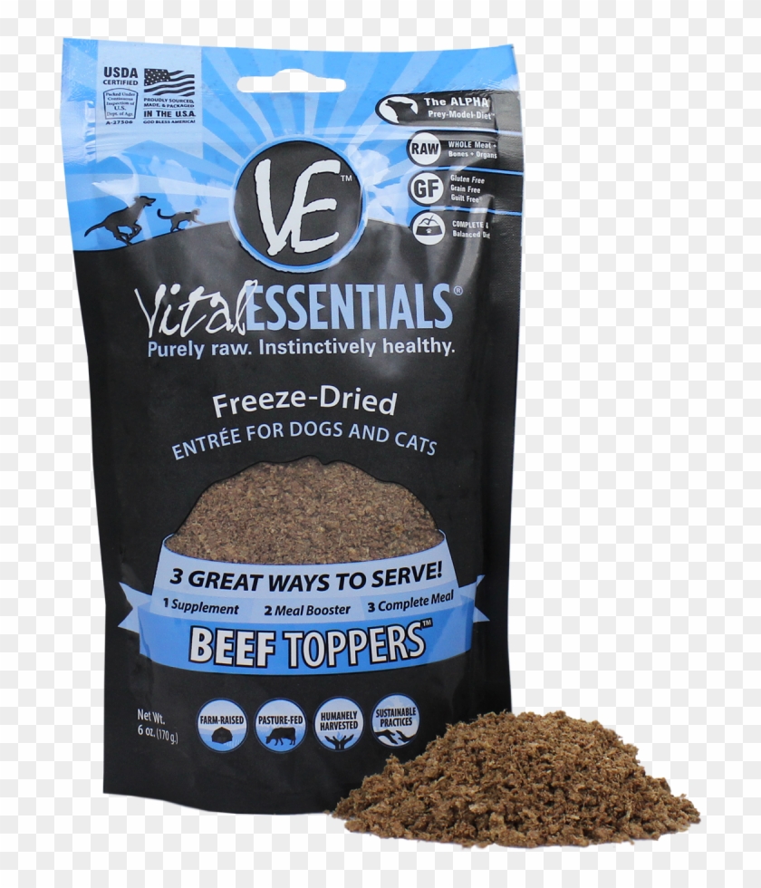 Vital Essentials Freeze Dried Beef Toppers For Cats - Vital Essentials Freeze Dried Toppers For Cats & Clipart