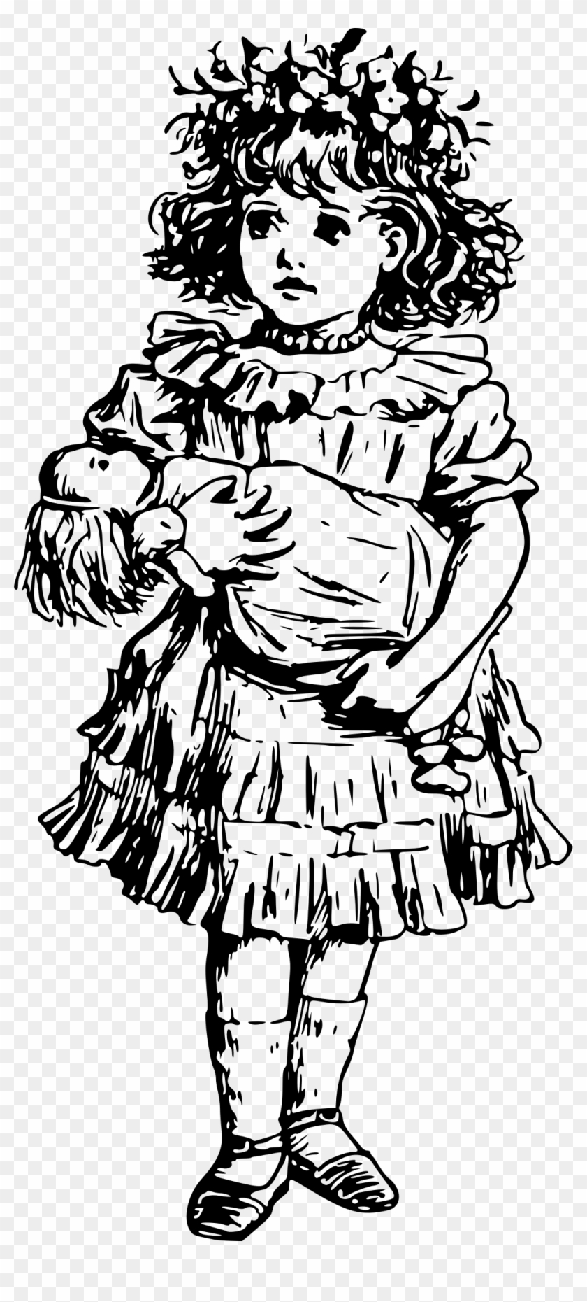 This Free Icons Png Design Of Girl With Doll - Illustration Clipart