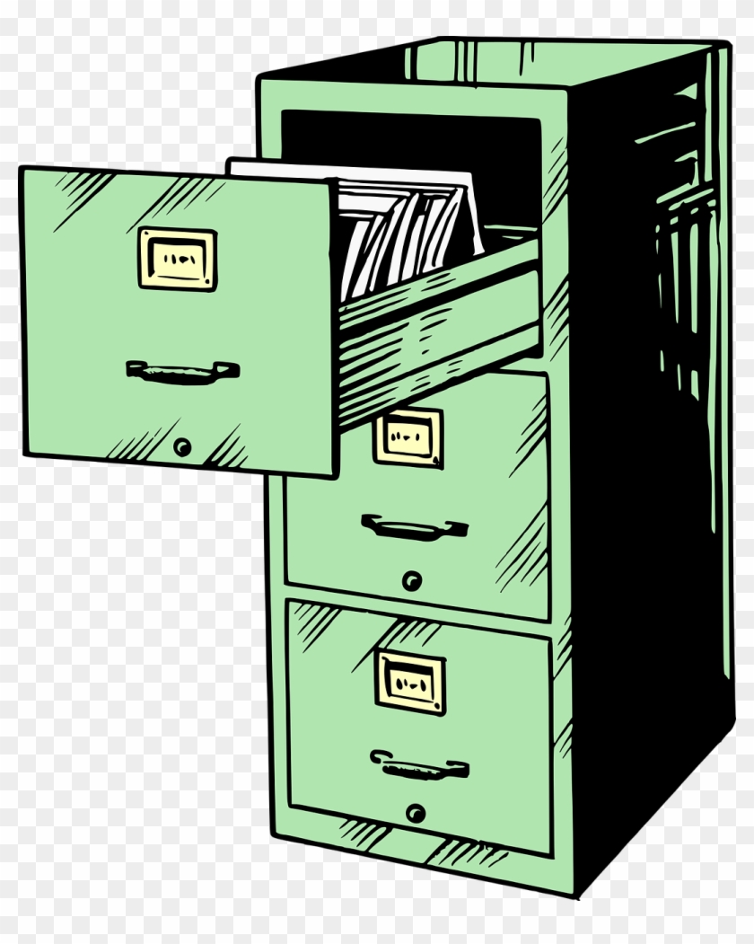 Cabinet Vector Filing - Filing Cabinet Clipart - Png Download #2040288