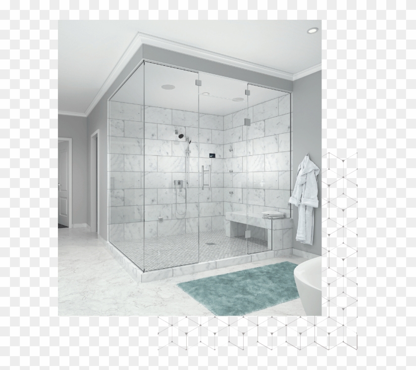 How To Change A Shower Head - Rustic Bathroom With Steam Shower Clipart #2040405