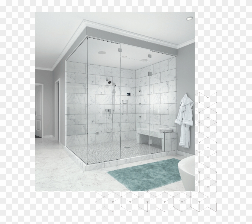 How To Change A Shower Head - Rustic Bathroom With Steam Shower Clipart