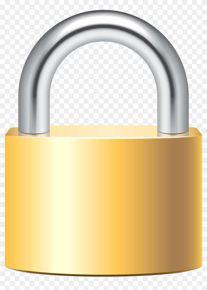 Picture Freeuse Gold Clip Art Best Web Highquality - Gold Padlock - Png Download