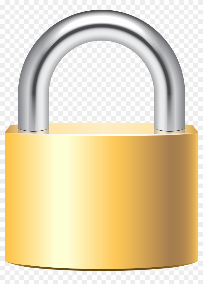 Picture Freeuse Gold Clip Art Best Web Highquality - Gold Padlock - Png Download #2040551