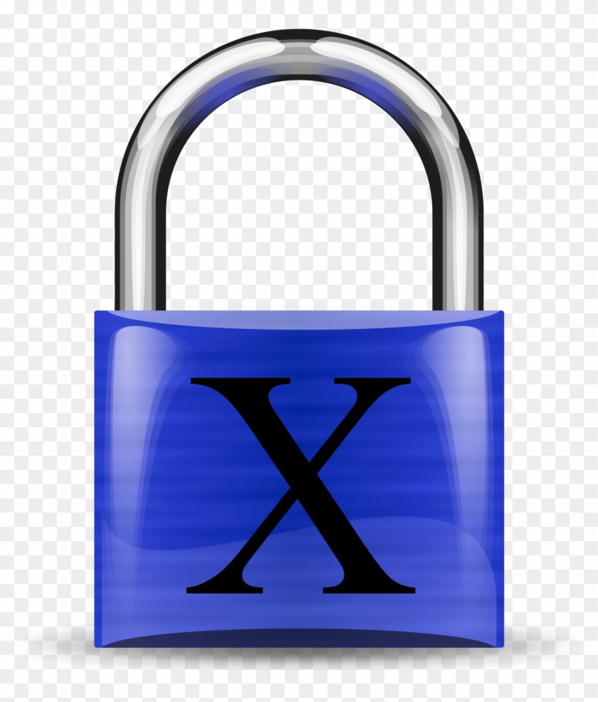 Padlock Blue X - Meaning Christian Fish Symbol Clipart