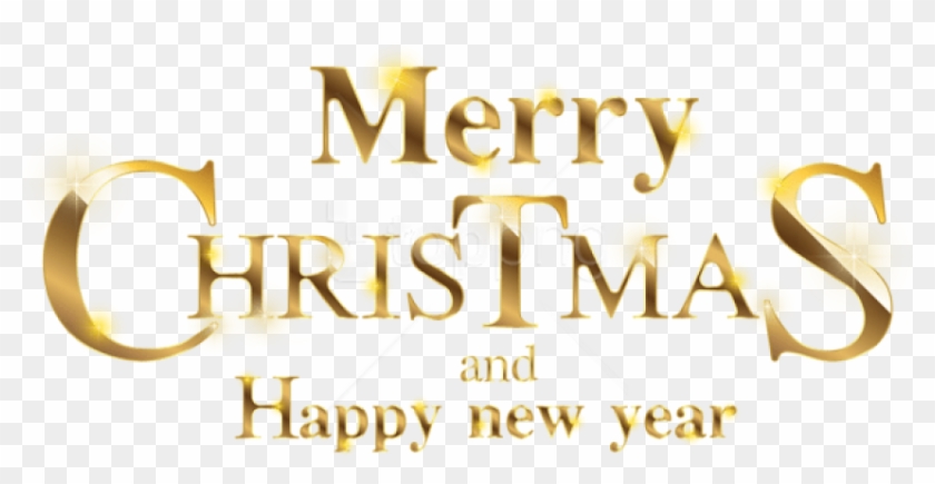 Free Png Merry Christmas Gold Transparent Png - Merry Christmas And Happy New Year 2019 Png Clipart #2040819