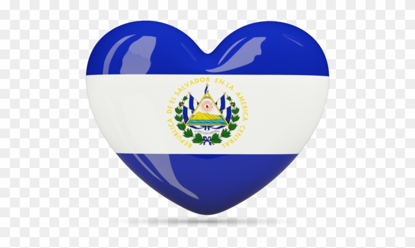Illustration Of Flag Of El Salvador - El Salvador Flag Heart Clipart