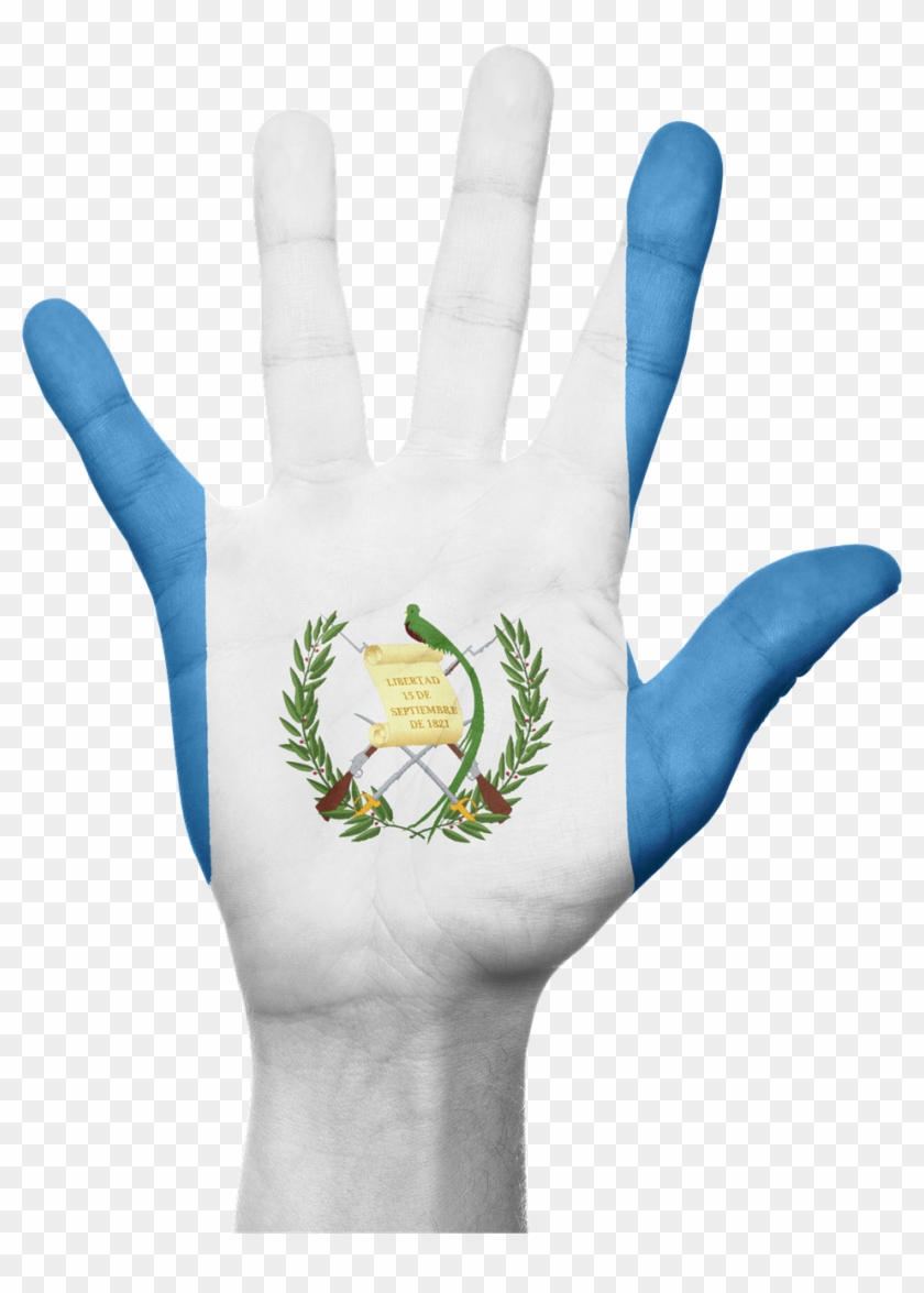 Guatemala, Flag, Hand, National, Fingers, Patriotic - De Bandera De Guatemala Full Hd Clipart #2041779