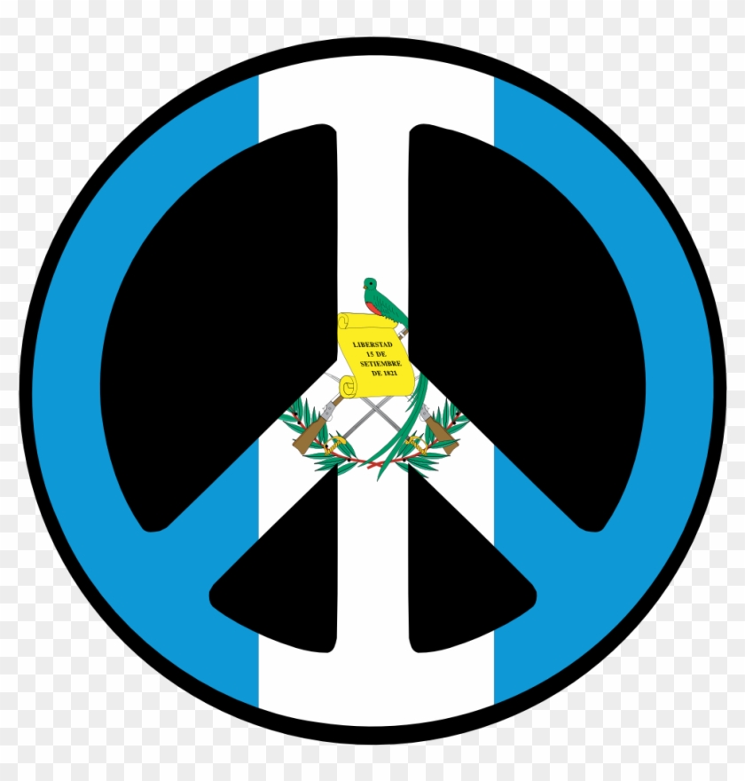 Guatemala Flag Symbol N2 - Peace Symbol Colour Clipart