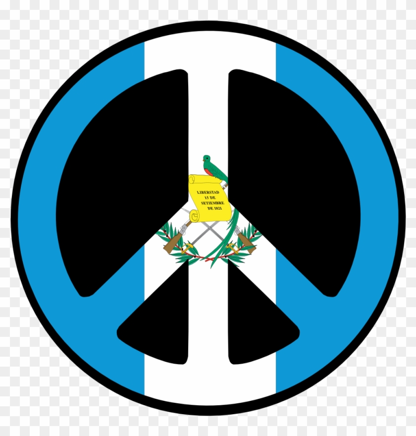 Guatemala Flag Symbol N2 - Peace Symbol Colour Clipart #2041894