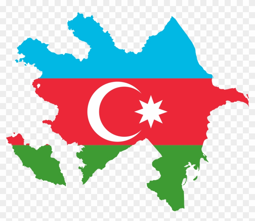 Clipart Azerbaijan Map Flag - Png Download