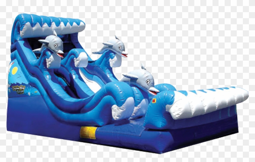Dolphin Splash Water Slide - Dolphin Water Slide Party Clipart