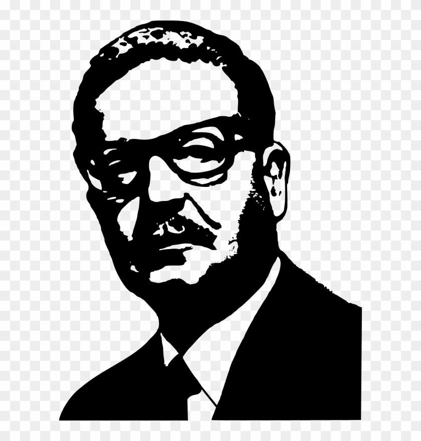 Salvador Allende Outline 56th President Of The Senate - Salvador Allende Vector Clipart #2042337