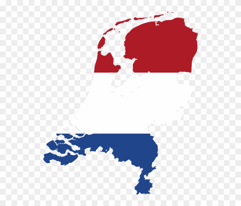 Netherlands, Holland, Dutch, Country, Europe, Flag - Flag Map Of The Netherlands Clipart #2042359
