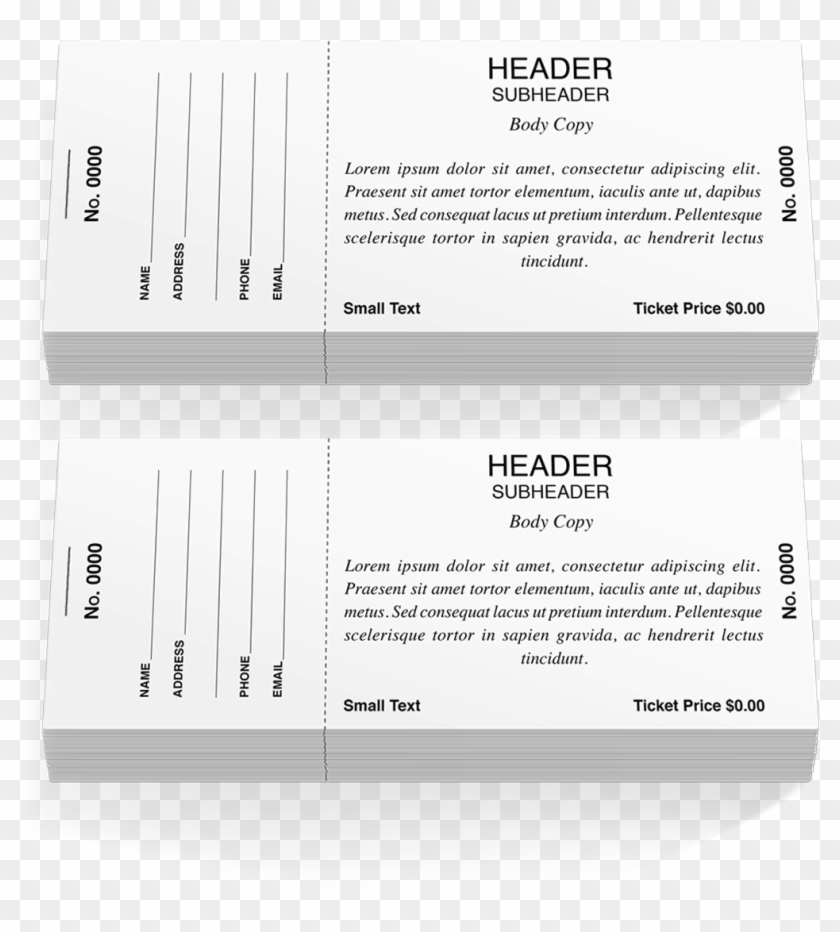 Pdf Raffle Ticket Template Clipart