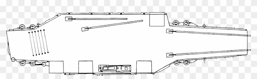 Forrestal-class Aircraft Carrier Deck Plan 1962 - Carrier Deck Plan Clipart