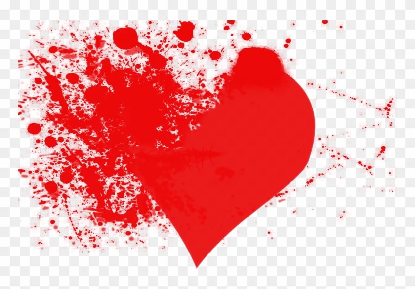 Splatter Heart Brush Blood Splatter Heart Animated - Heart Blood Splatter Transparent Clipart