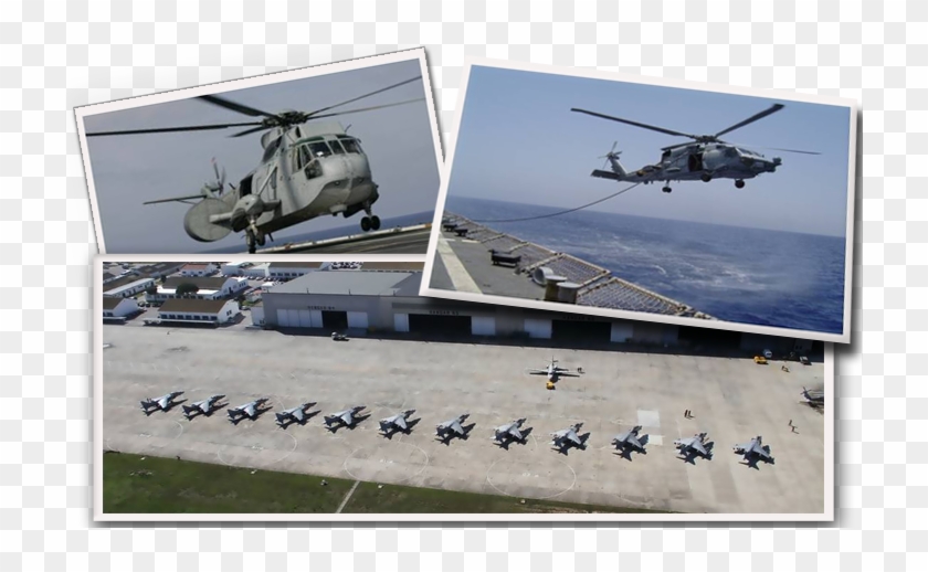 At First, Only Helicopters But Later Fixed Wing Aircraft - Base De Rota Cadiz Clipart #2043487