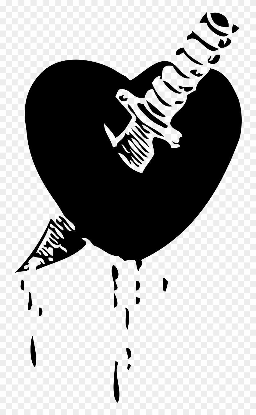 Heart - Knife Through Heart Clipart #2043693