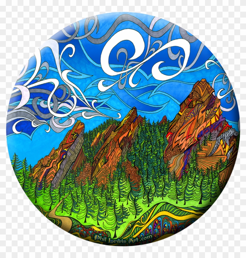 The Flatirons Ultimate Frisbee - Phil Lewis Art Clipart