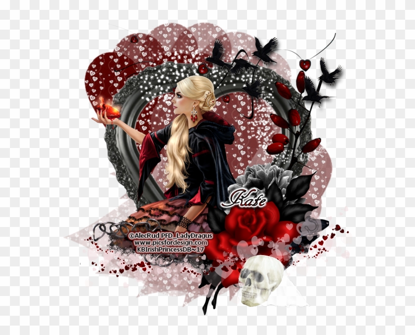 Bleeding Heart Clusters - Illustration Clipart